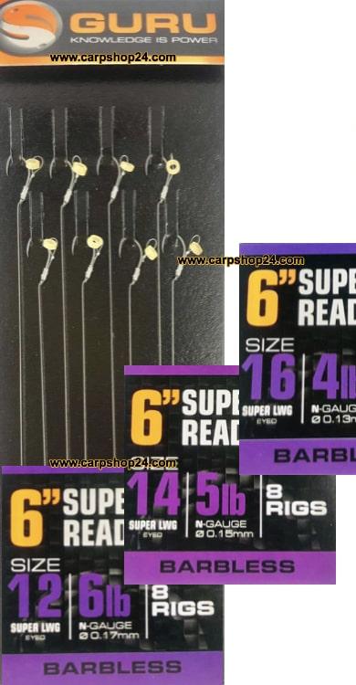 Guru 6" Super LWG Ready Rigs 15cm Onderlijnen