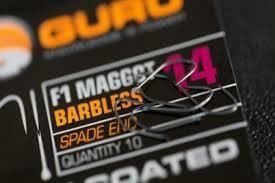  Guru F1 Maggot Barbless Spade End Haak