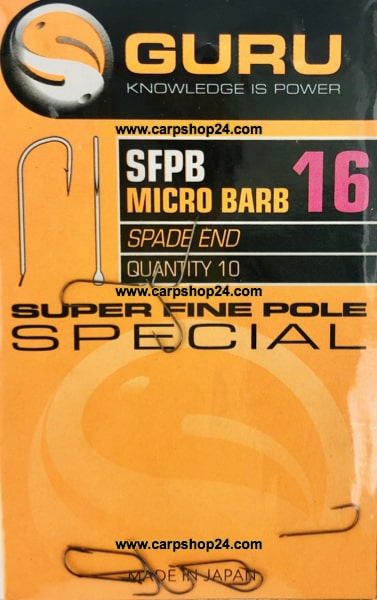 Guru SFPB Micro Barb Spade End Super Fine Pole Special Weerhaak 16 GSFP16
