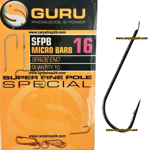 Guru SFPB Micro Barb Spade End Super Fine Pole Special - Haak Met Weerhaak  - 5 Maten - Carpshop24