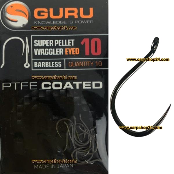 Guru Super Pellet Waggler Eyed Barbless Weerhaakloos Oog Haak 10 GSPW10