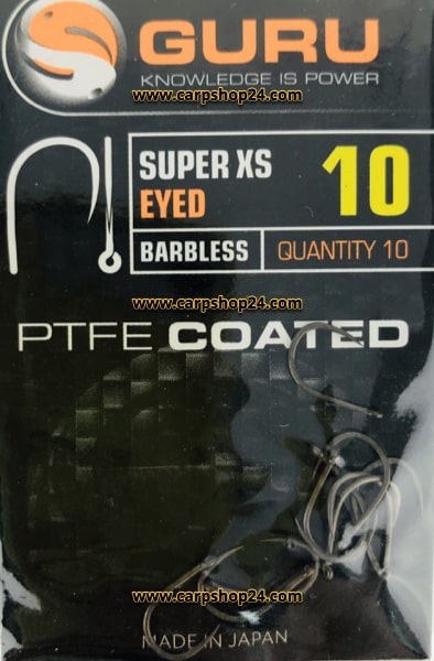 Guru Super XS Eyed Barbless Oog Weerhaakloos Haak 10 GXSE10