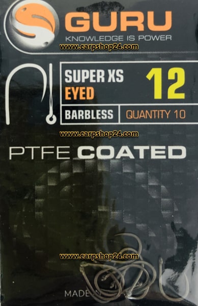 Guru Super XS Eyed Barbless Oog Weerhaakloos Haak 12 GXSE12