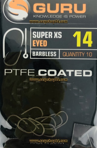 Guru Super XS Eyed Barbless Oog Weerhaakloos Haak 14 GXSE14