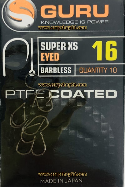 Guru Super XS Eyed Barbless Oog Weerhaakloos Haak 16 GXSE16