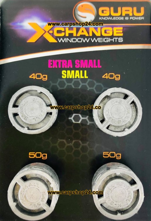 Guru X-Change Window Weights Feedergewichten Extra Small 40g 50g GWF10