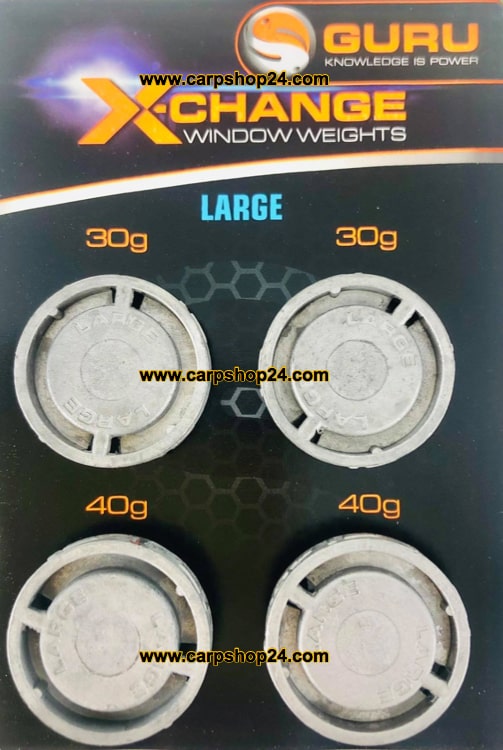 Guru X-Change Window Weights Feedergewichten Large 30g 40g GWF13
