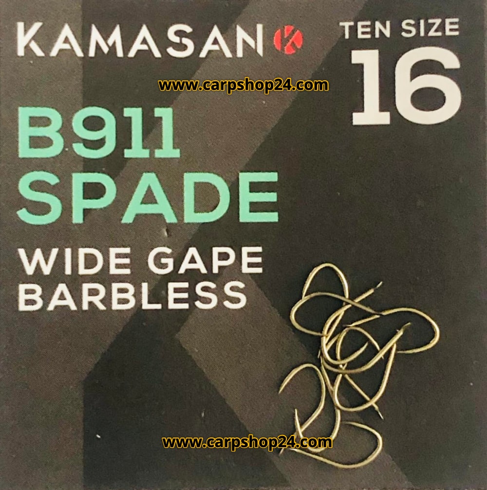 kamasan B911 wide gape barbless spade end size 16