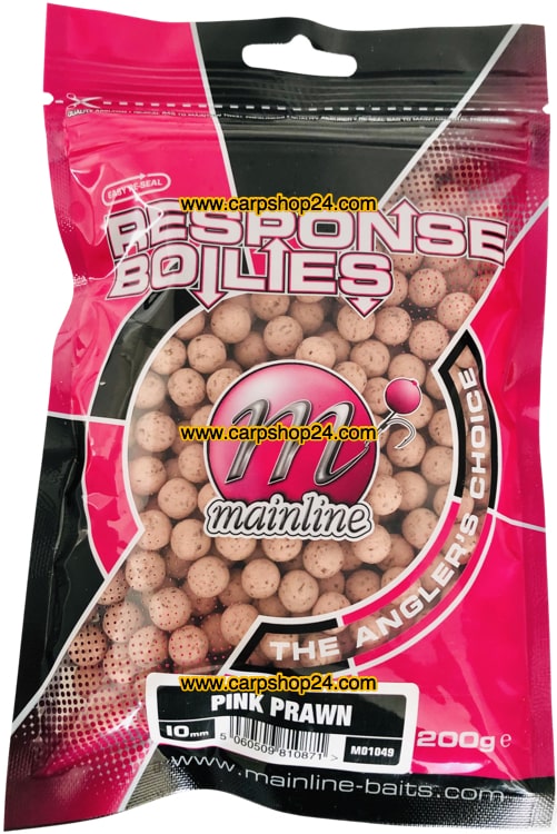 Mainline Response Boilies 10mm Pink Prawn M01049