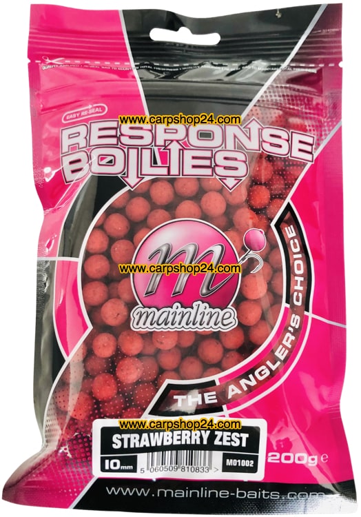 Mainline Response Boilies 10mm Strawberry M01002