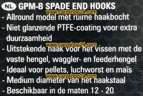Preston GPM-B Spade End Barbless Haaken Weerhaakloos