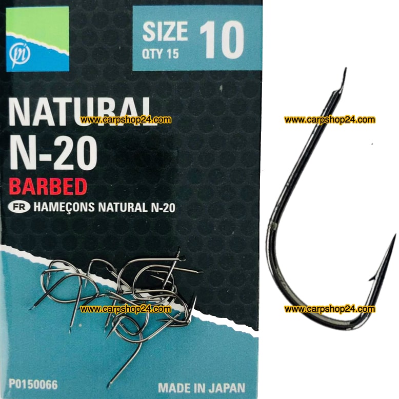 Preston Natural N-20 Barbed Haaken Weerhaak Bled