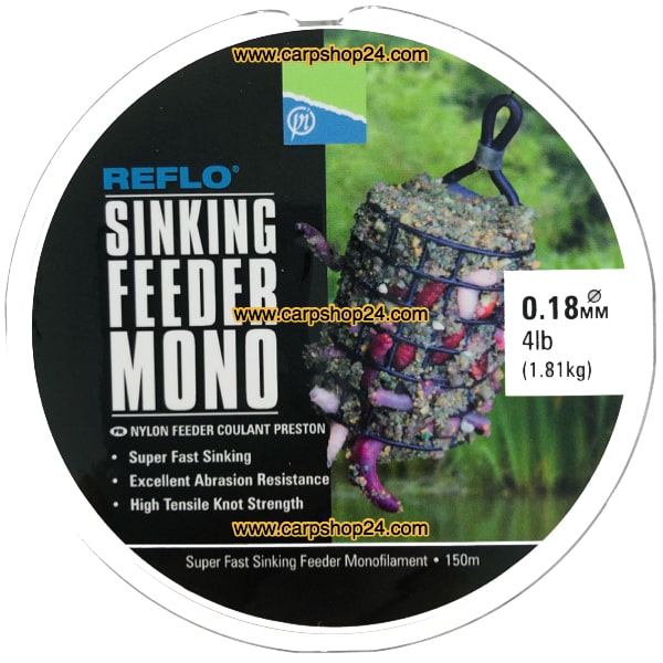Preston Reflo Sinking Feeder Mono Nylon Draad 0.18mm PSFM/18