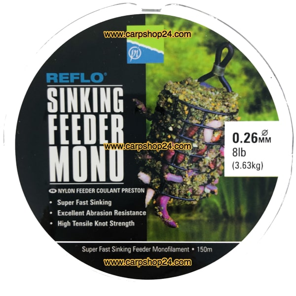 Preston Reflo Sinking Feeder Mono Nylon Draad 0.26mm PSFM/26