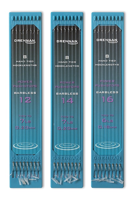 drennan power pushtops barbless hooklengths onderlijnen