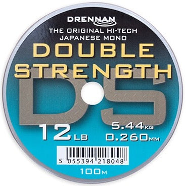 drennan double strength nylon 12lb 100m 0.26mm