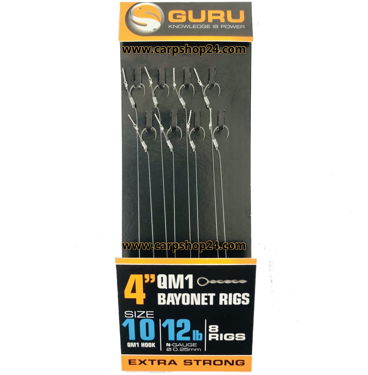 guru QM1 bayonet rigs onderlijnen 4" haak 10