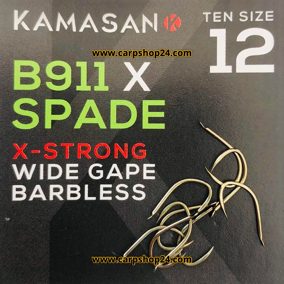 kamasan B911X spade x-strong wide gape barbless haak size 12